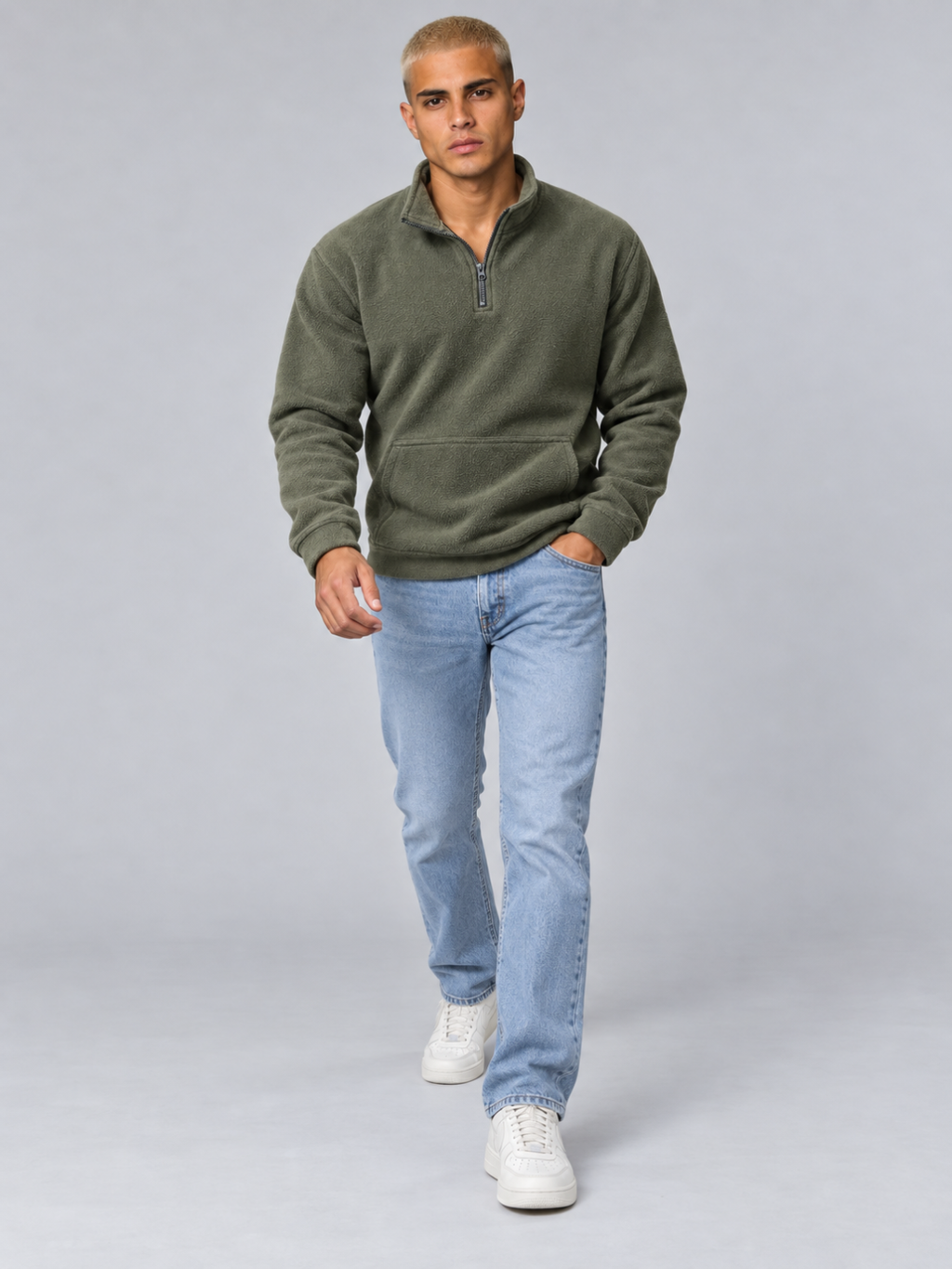 Men's Half-Zip Fleece Sweatshirt