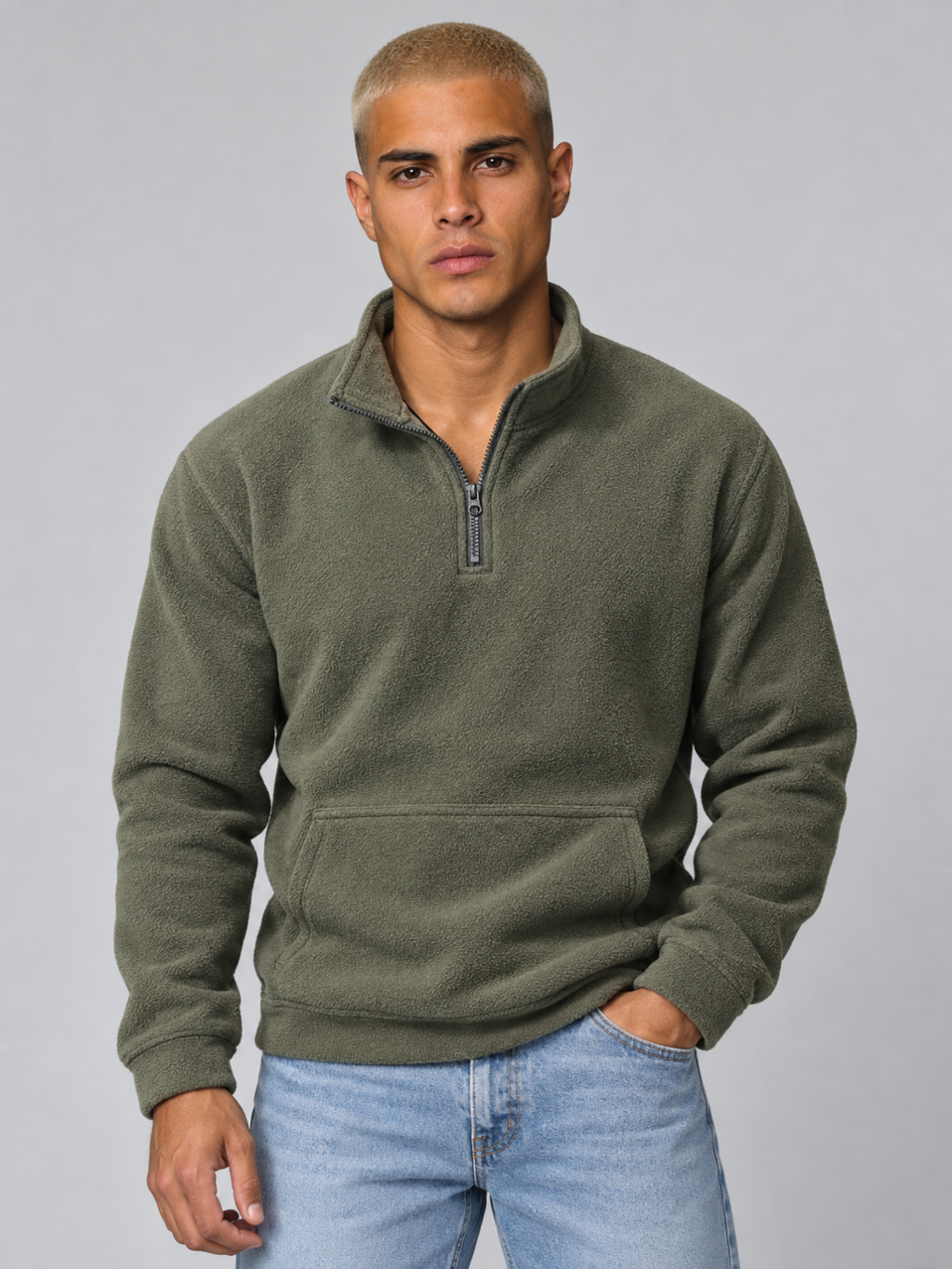 Men's Half-Zip Fleece Sweatshirt