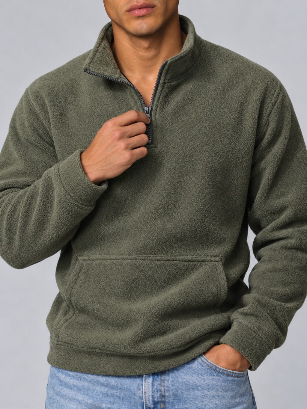 Men's Half-Zip Fleece Sweatshirt