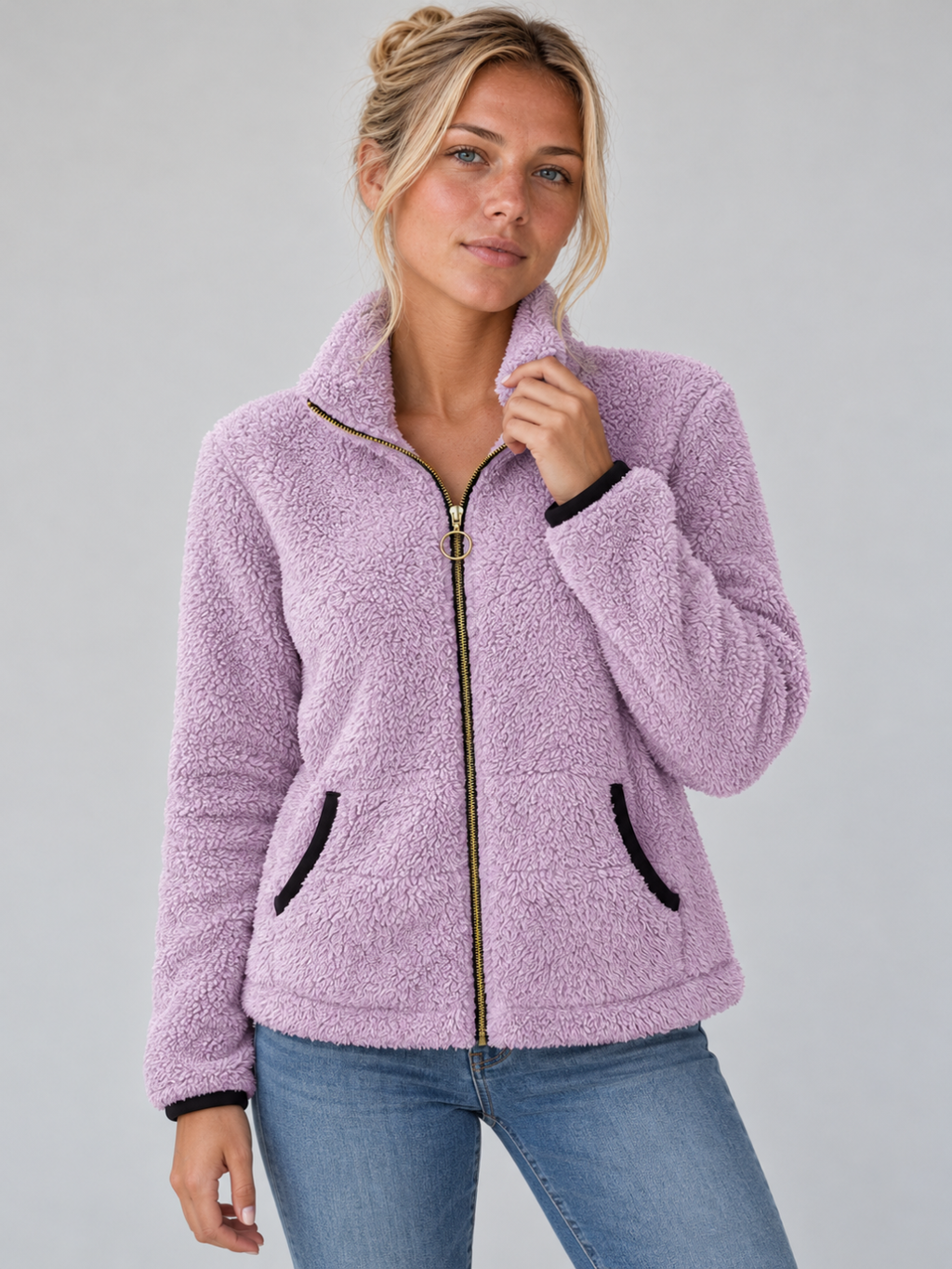 Women’s Full-Zip Sherpa Fleece Jacket