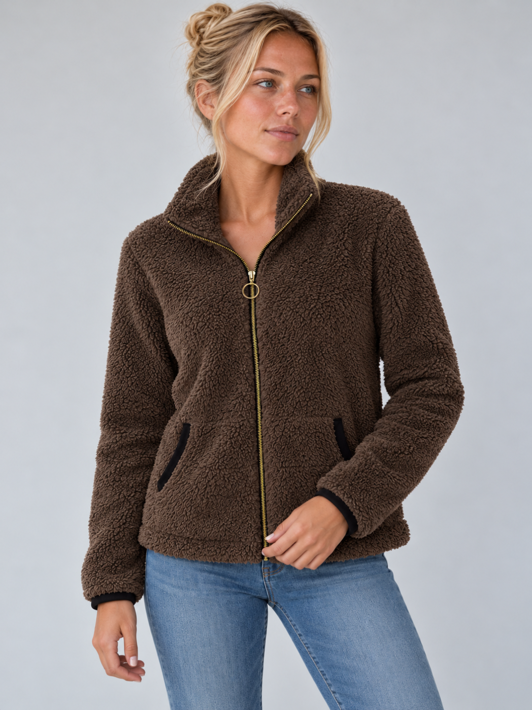 Women’s Full-Zip Sherpa Fleece Jacket