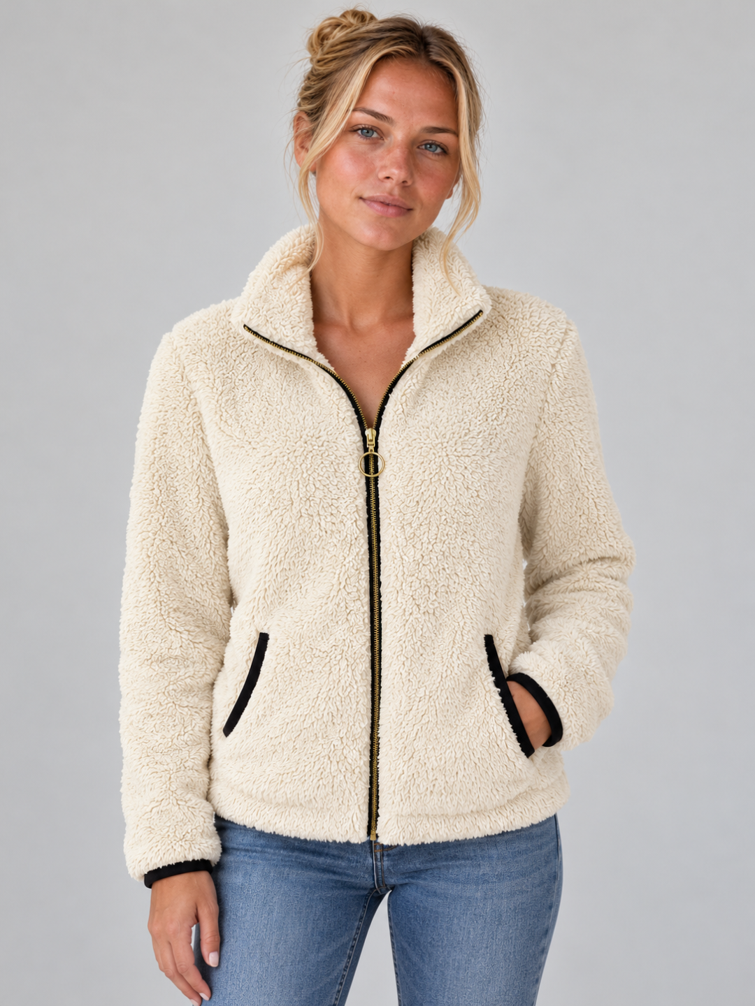 Women’s Full-Zip Sherpa Fleece Jacket