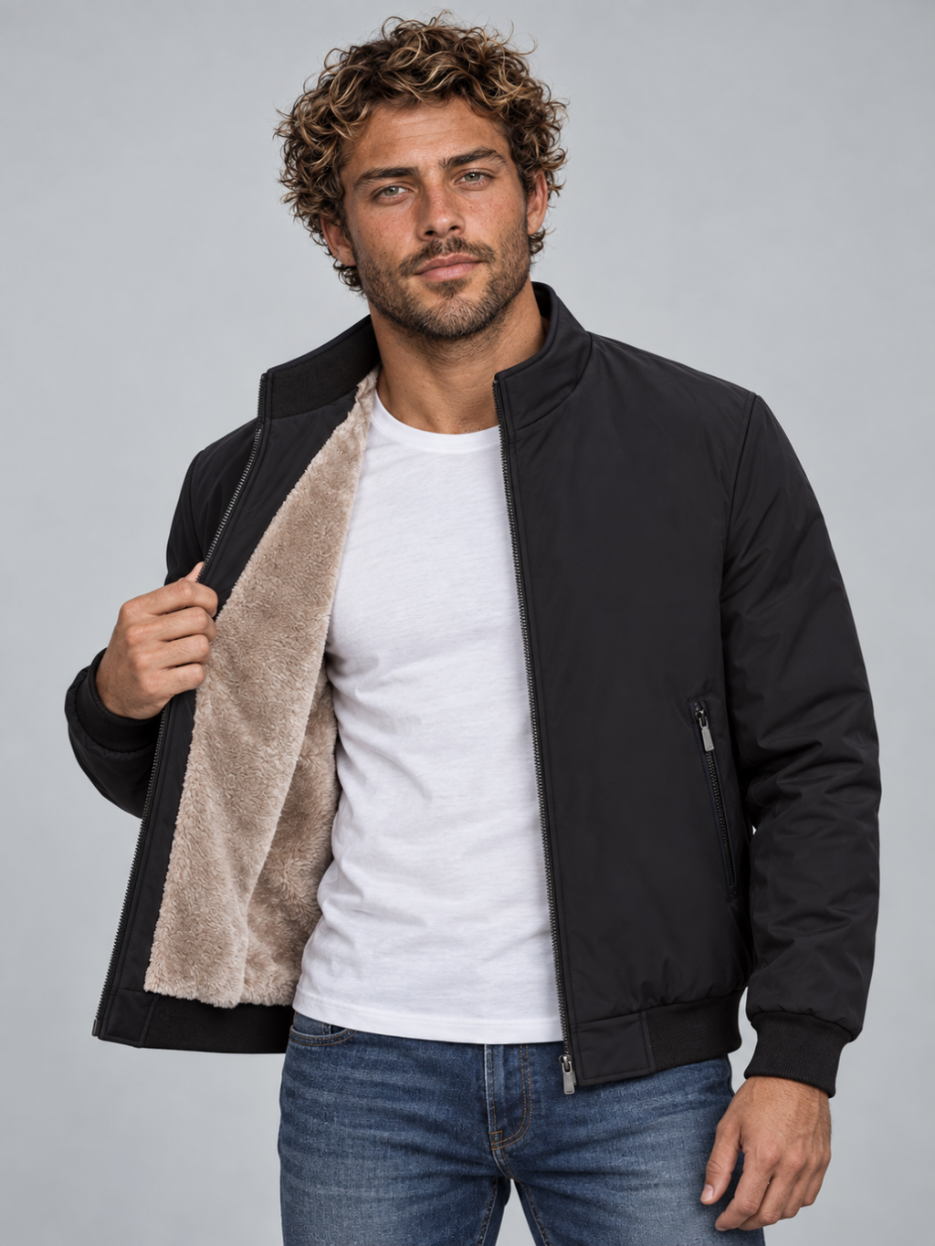 Men's Sherpa-Lined Jacket