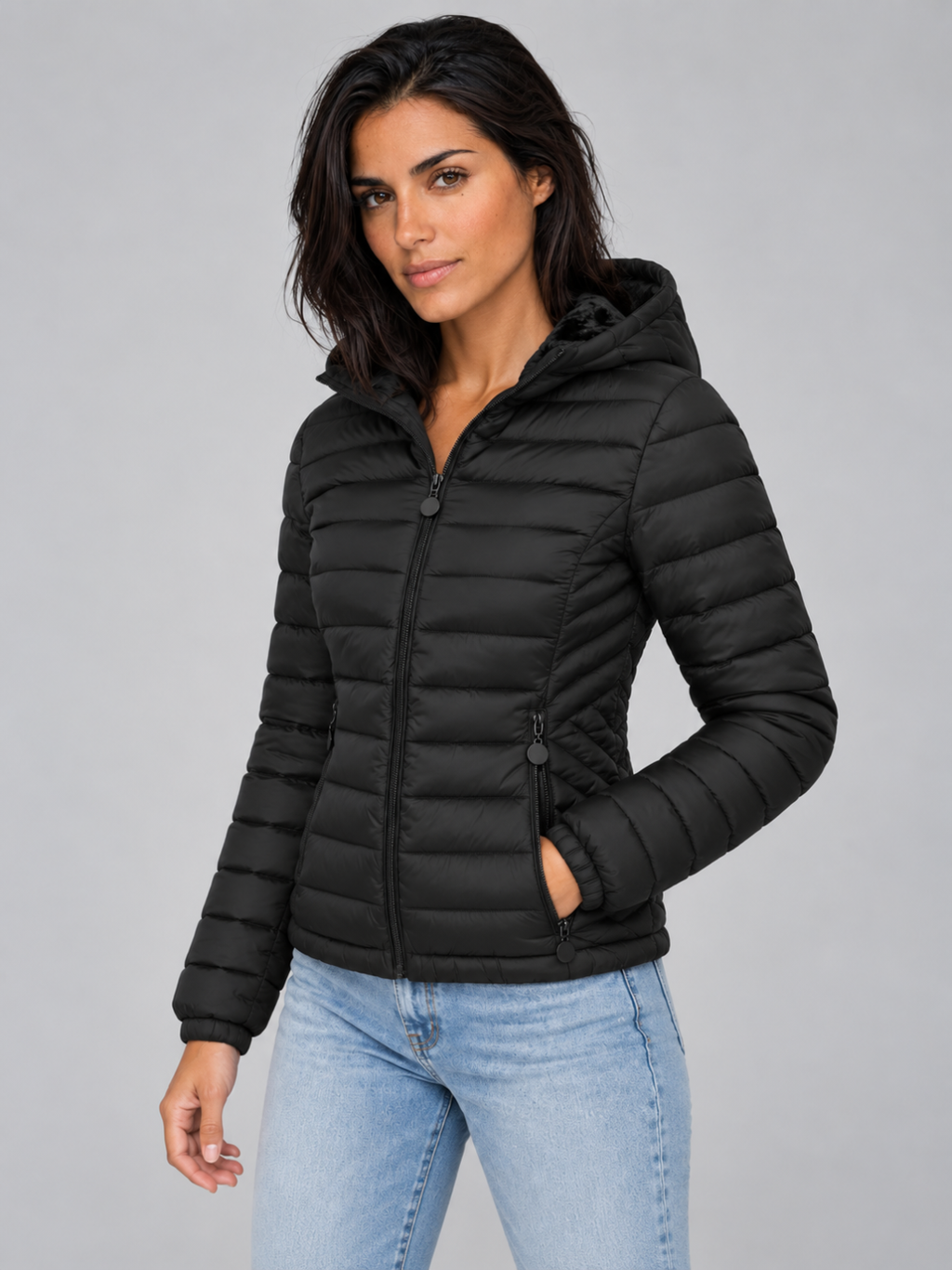 Women's Lightweight Hooded Puffer Jacket