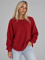 Women's Waffle Knit Button-Up Top
