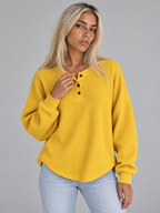 Women's Waffle Knit Button-Up Top