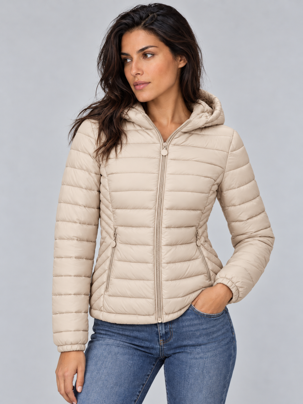 Women's Lightweight Hooded Puffer Jacket