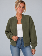 Women's Drop Shoulder Zip-Up Jacket