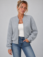Women's Drop Shoulder Zip-Up Jacket