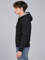 Men's Sherpa-Lined Hooded Fleece Jacket