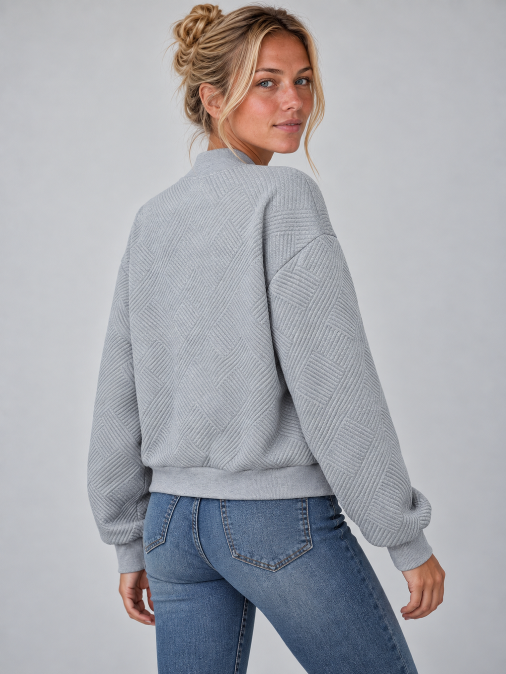 Women's Drop Shoulder Zip-Up Jacket