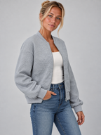 Women's Drop Shoulder Zip-Up Jacket