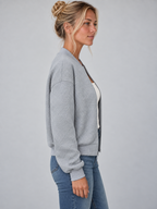 Women's Drop Shoulder Zip-Up Jacket