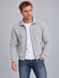 Men's Waffle Texture Zip-Up Shirt Jacket