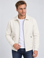 Men's Waffle Texture Zip-Up Shirt Jacket