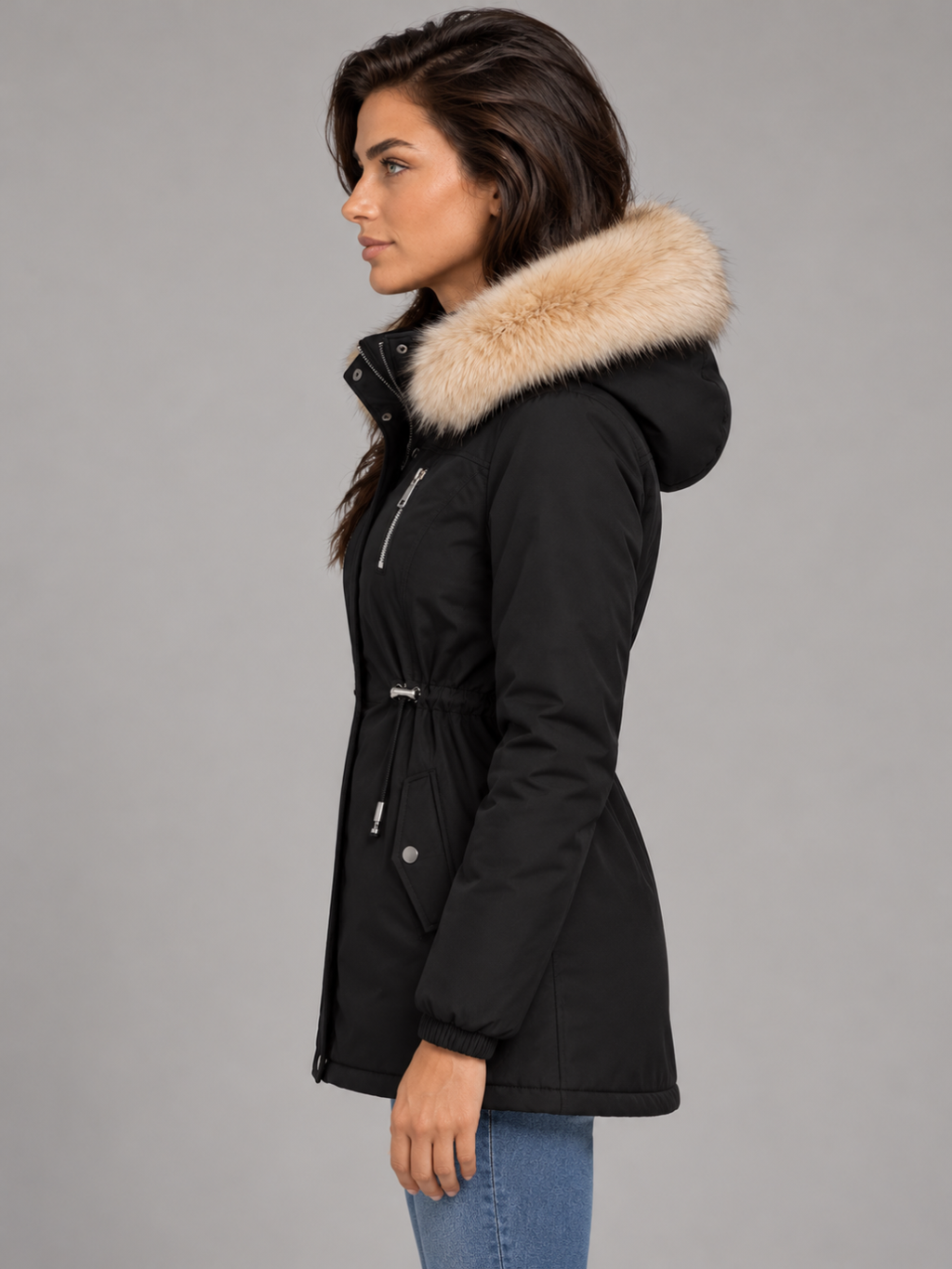 Women's Longline Hooded Puffer Coat