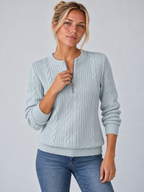 Women's Textured Half-Zip Pullover
