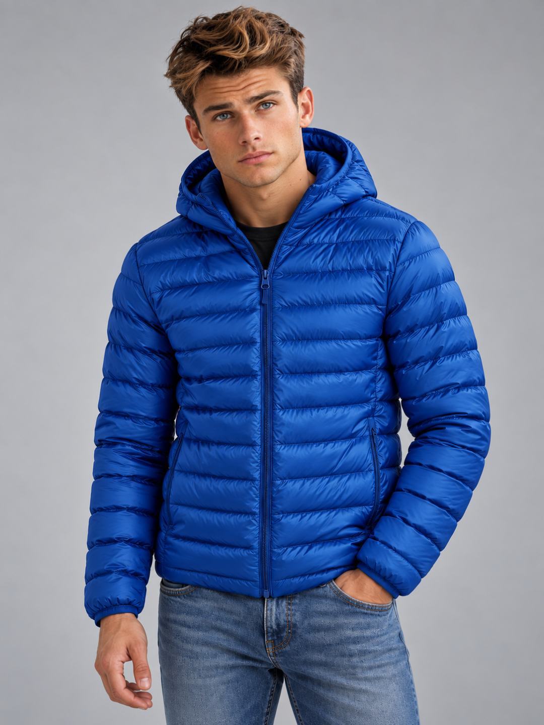 Men's Lightweight Hooded Puffer Jacket
