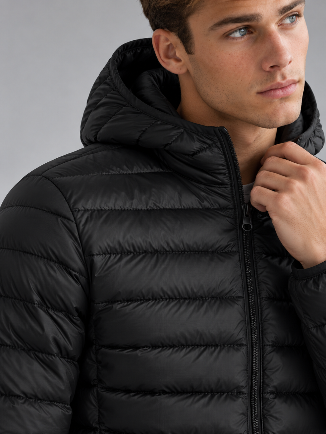 Men's Lightweight Hooded Puffer Jacket