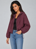 Women's Lightweight Hooded Windbreaker Jacket