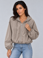 Women's Lightweight Hooded Windbreaker Jacket