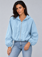 Women's Lightweight Hooded Windbreaker Jacket