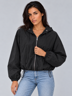 Women's Lightweight Hooded Windbreaker Jacket