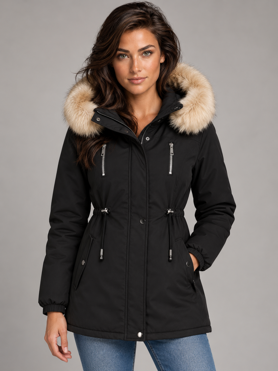 Women's Longline Hooded Puffer Coat