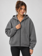 Women's Oversized Zip-Up Hoodie