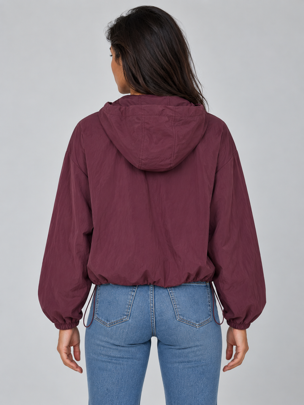 Women's Lightweight Hooded Windbreaker Jacket