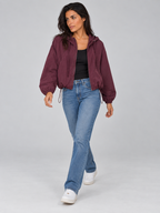 Women's Lightweight Hooded Windbreaker Jacket