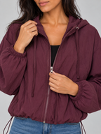 Women's Lightweight Hooded Windbreaker Jacket