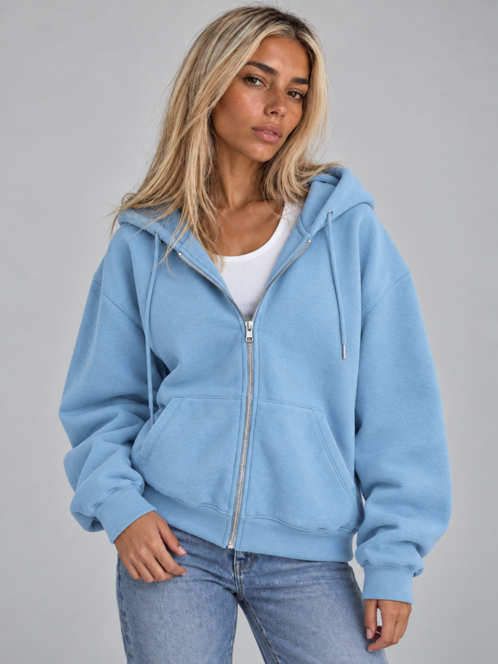 Women's Full-Zip Oversized Hoodie