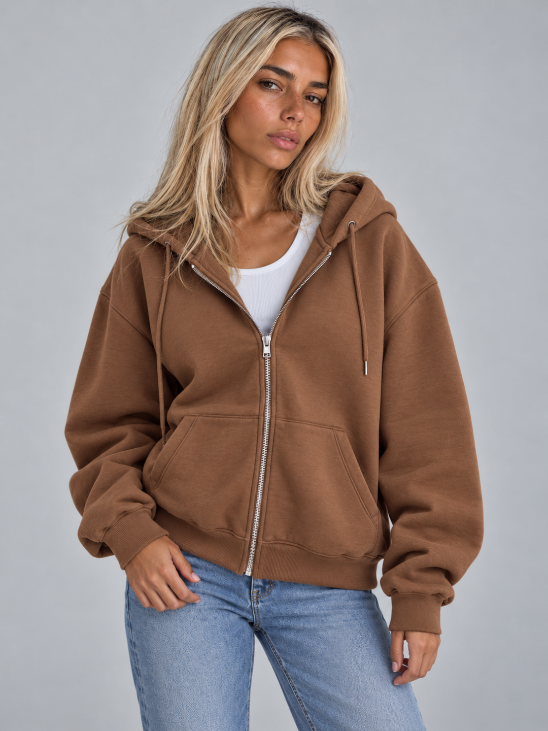 Women's Full-Zip Oversized Hoodie
