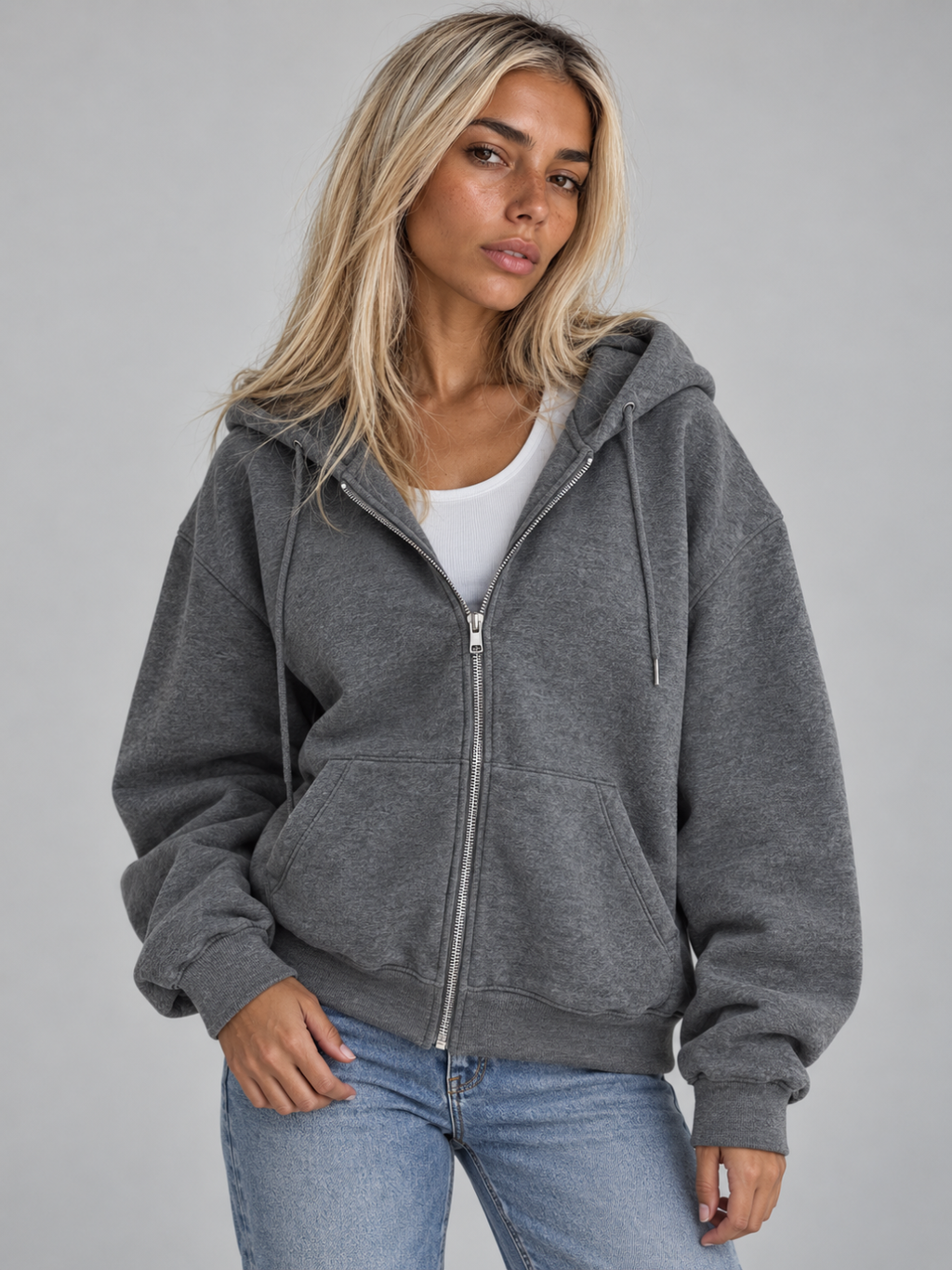 Women's Full-Zip Oversized Hoodie
