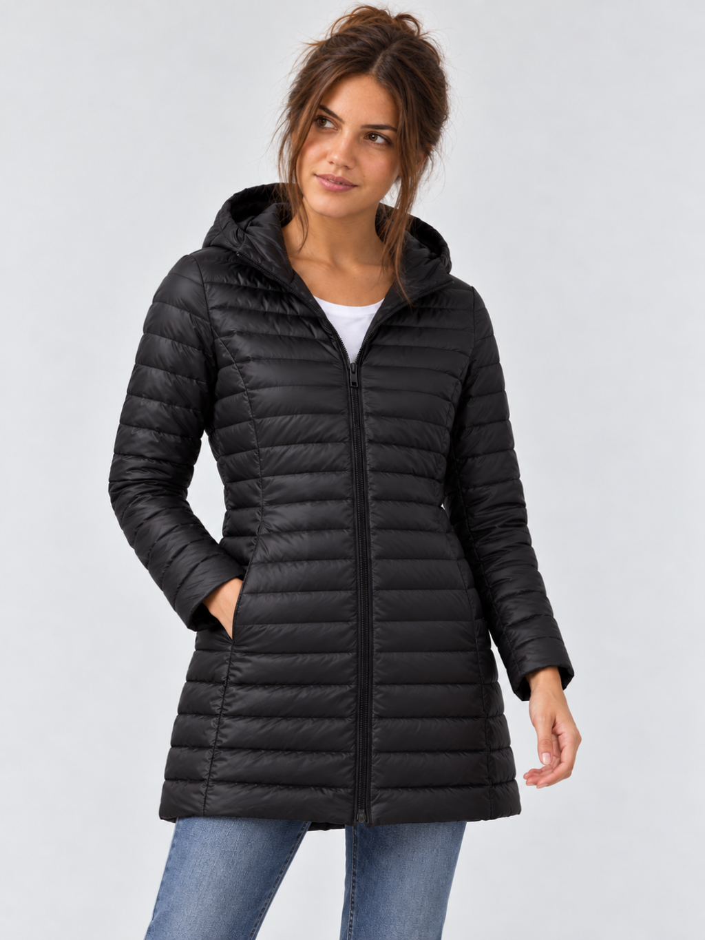 Women's Mid-Length Down Puffer Coat