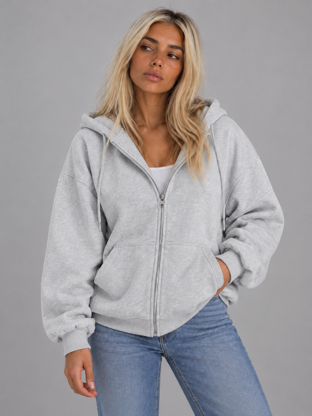 Women's Full-Zip Oversized Hoodie