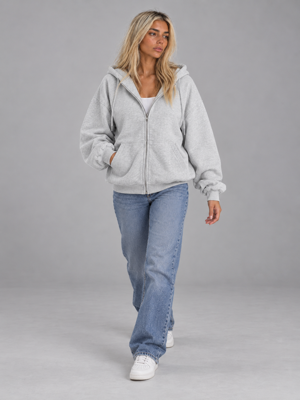 Women's Full-Zip Oversized Hoodie