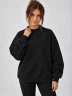 Women's Oversized Mock Neck Fleece Pullover
