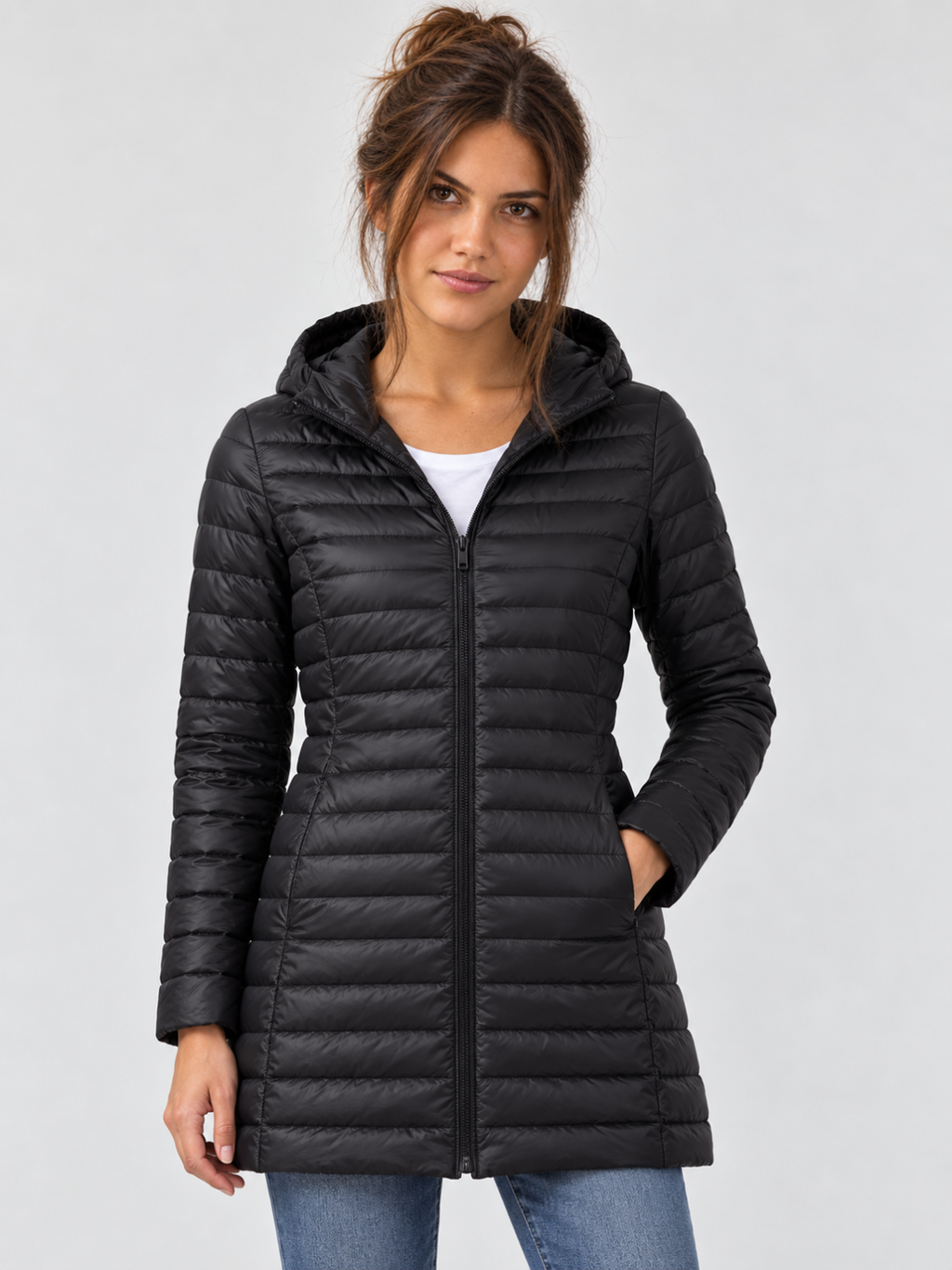 Women's Mid-Length Down Puffer Coat