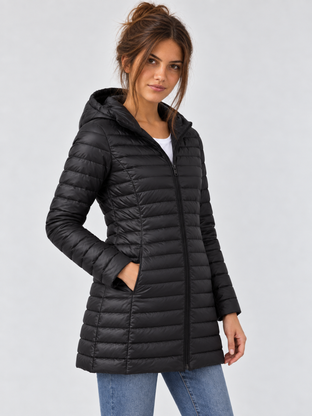 Women's Mid-Length Down Puffer Coat