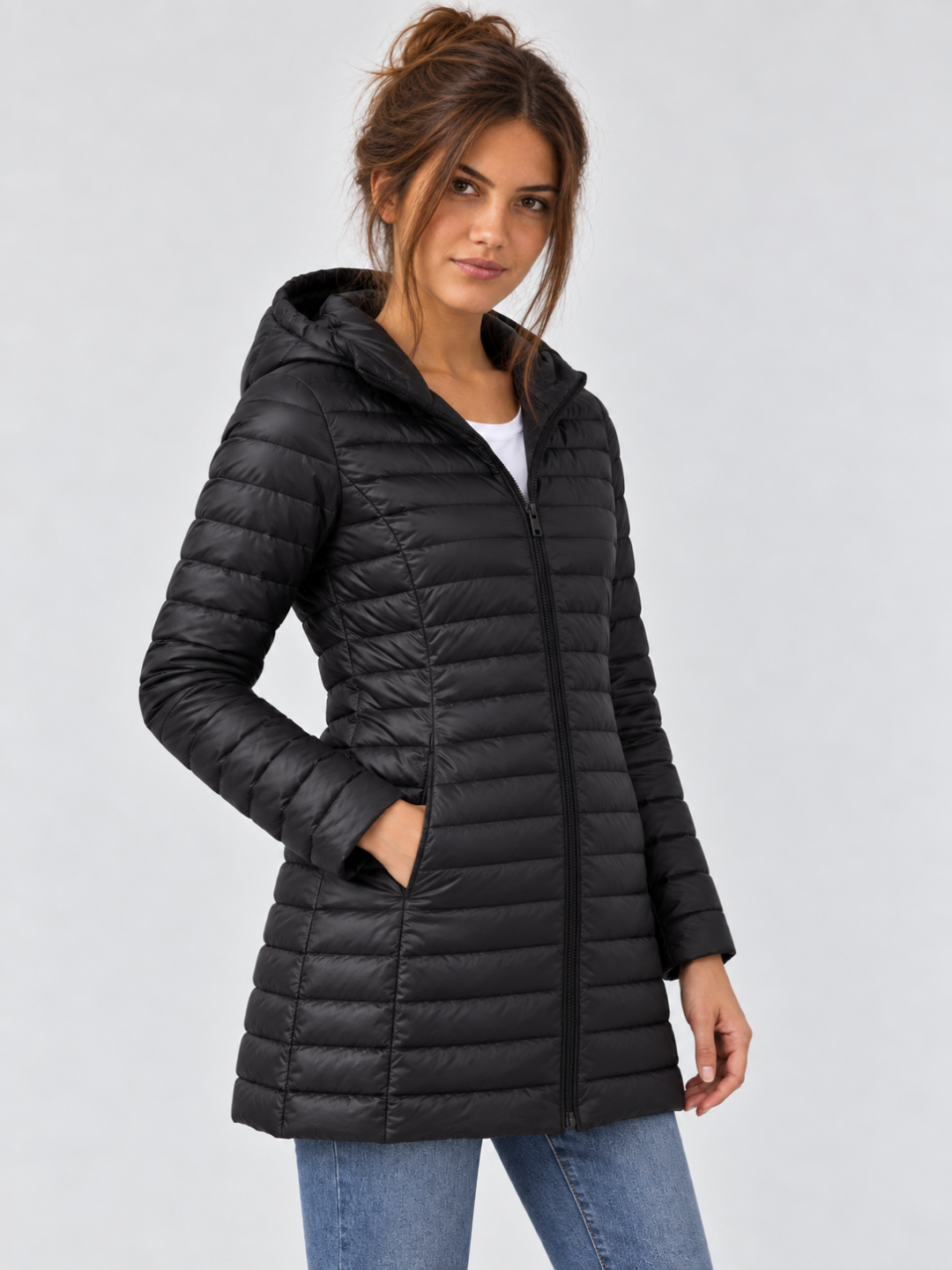 Women's Mid-Length Down Puffer Coat