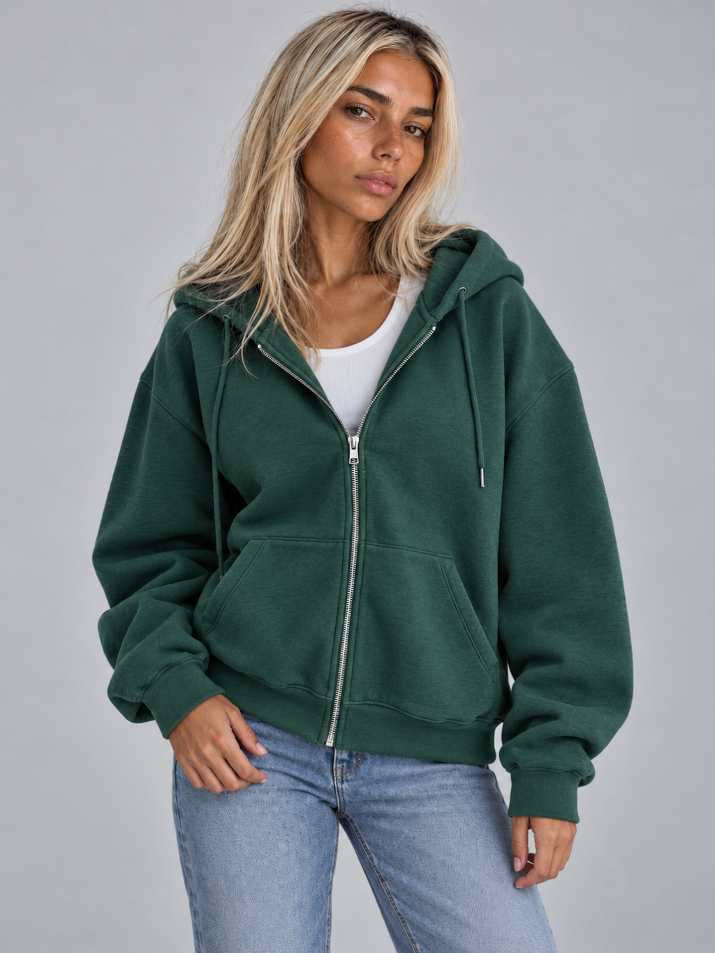 Women's Full-Zip Oversized Hoodie