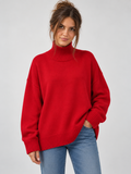 Women's Oversized Turtleneck Knitted Jumper