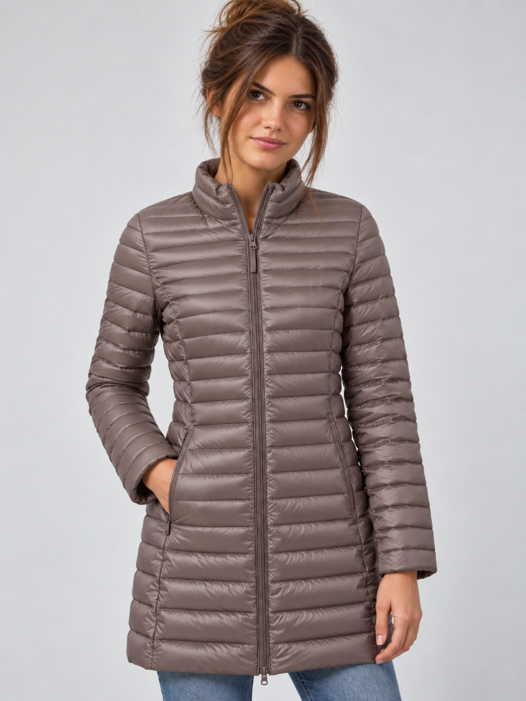 Women's Mid-Length Down Puffer Coat