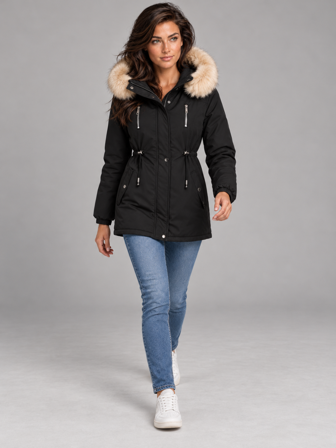 Women's Longline Hooded Puffer Coat