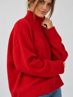 Women's Oversized Turtleneck Knitted Jumper