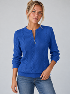 Women's Textured Half-Zip Pullover