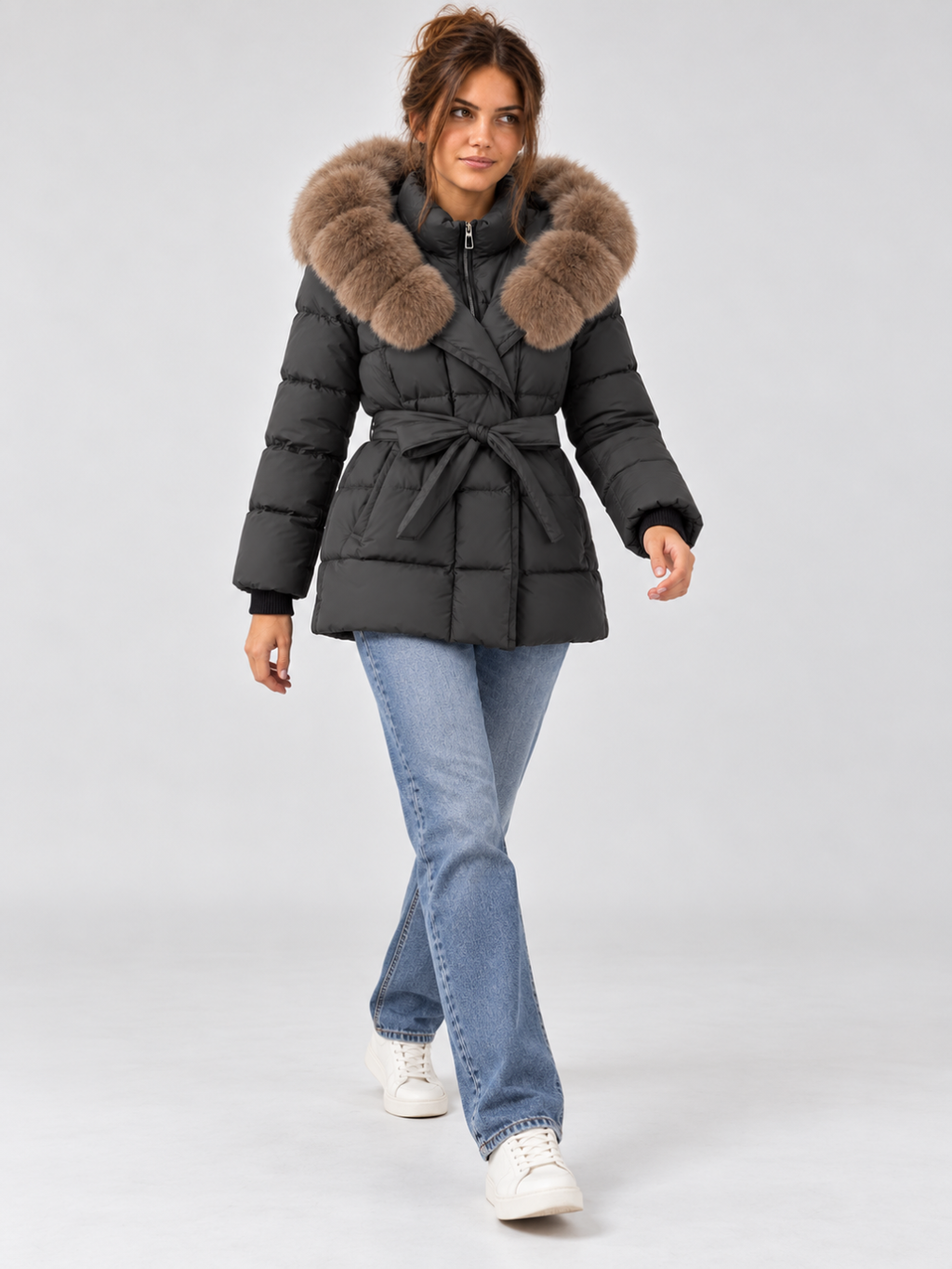 Women's Mid-Length Down Puffer Coat