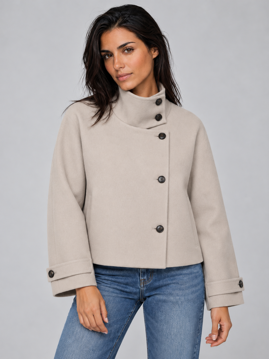 Women's Cropped Single Breasted Coat